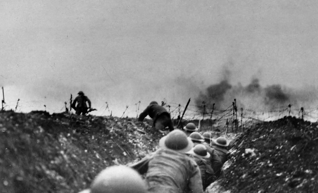 History's Bloodiest Wars An image capturing trench warfare during World War I