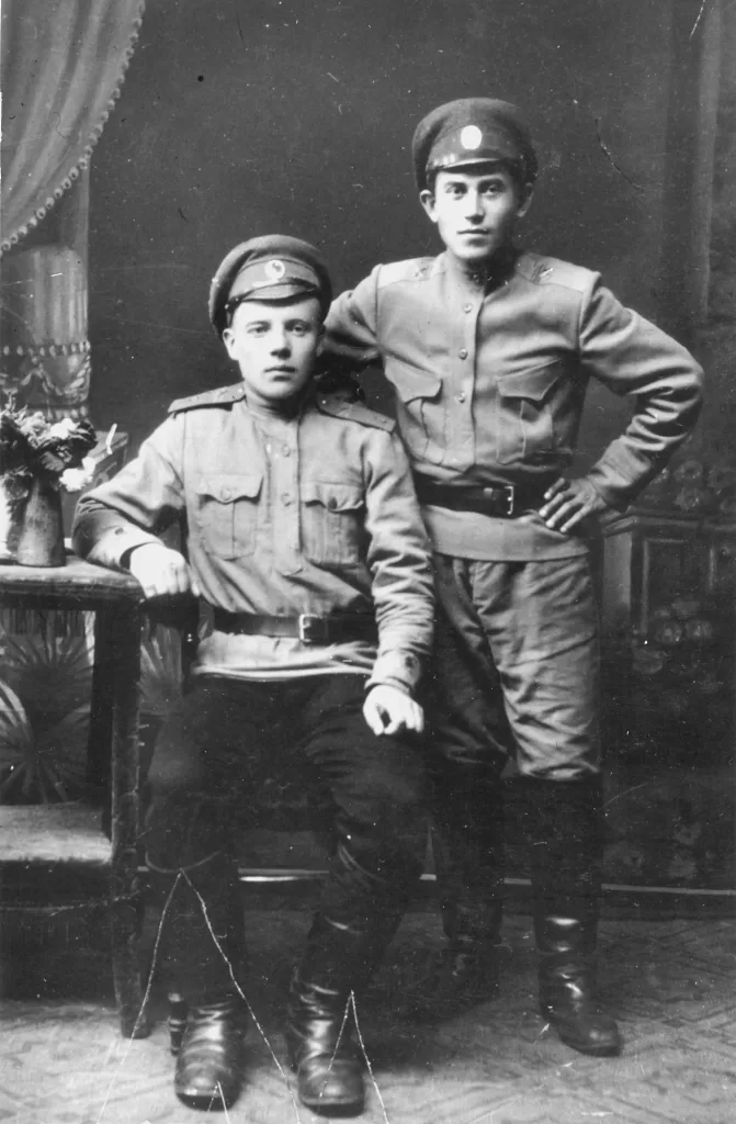 Yezhov (right) in 1916