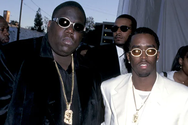 P. Diddy with the hip hop legend, The Notorious BIG. infamousincidents.com